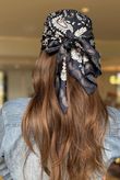 Bandana Triangle Silk Neckerchief Black